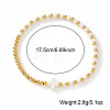6Pcs Brass Round Beads Stretch Bracelets TI2646-1-3