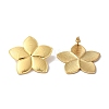 Textured Flower Ion Plating(IP) 304 Stainless Steel Stud Earrings for Women EJEW-L287-009G-2
