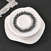 Non-magnetic Hematite Beaded Ball Stretch Bracelets BJEW-M066-B-02-1