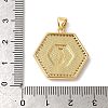 Brass Micro Pave Cubic Zirconia Pendants KK-K385-109G-3