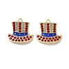 Independence Day Alloy Enamel Pendants X1-ENAM-I069-01G-02-1