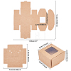 Foldable Creative Kraft Paper Box CON-WH0077-15-2