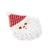 Glass Seed Beaded Santa Claus Pendants PALLOY-MZ00828-02-3