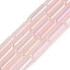Electroplate Imitation Jade Glass Beads Strands EGLA-Q132-02A-A04-1