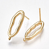 Brass Stud Earring Findings X-KK-S350-059G-2