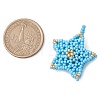 Beaded Star Charms PALLOY-MZ00451-02-2