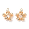 Brass Micro Pave Cubic Zirconia Charms KK-F871-34G-1