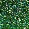 6/0 Inside Colours Glass Seed Beads SEED-A034-03G-3