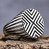 Textured 304 Stainless Steel Finger Rings for Men FS-WGDE9FA-01-2