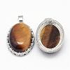 Natural Tiger Eye Pendants G-D851-30-2