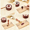 Brass Wax Seal Stamps with Rosewood Handle AJEW-WH0412-0061-3