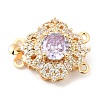 Brass Micro Pave Clear Cubic Zirconia Box Clasps LS-KK-E052-01B-G03-1