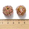 Christmas Theme Polymer Clay Rhinestone Beads with Resin X-RESI-Z045-01E-3