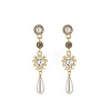 Valentine's Day Alloy & Rhinestone Dangle Stud Earrings WG2B101-03-2