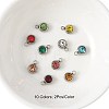 20Pcs 10 Colors 201 Stainless Steel Rhinestone Charms STAS-FS0002-05-3