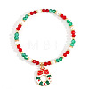Christmas 304 Stainless Steel Enamel Charm Bracelets UB9806-4-1