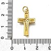 Brass Micro Pave Clear Cubic Zirconia Pendants ZIRC-I070-081G-3