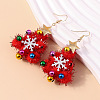 Christmas Plastic & Acrylic & Resin & Alloy Dangle Earrings FS-WG9688C-02-1