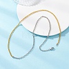 3MM Two Tone 304 Stainless Steel Rolo Chain Necklaces NJEW-JN05623-2