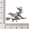 Tibetan Style Halloween Witch Alloy Pendants TIBEP-Q050-06AS-RS-2