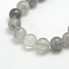 Natural Gemstone Cloudy Quartz Round Bead Strands X-G-O021-8mm-03B-2