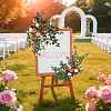 1 Set Plastic Artificial Flower & Leaf AJEW-GA0009-94-3