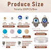 Fashewelry DIY Evil Eye Bracelet Making Kit DIY-FW0001-33-14