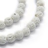 Synthetic Lava Rock Round Beads Strands X-G-E508-04-6mm-1-3