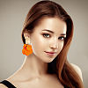 ANATTASOUL 4 Pairs 4 Colors Exquisite Acrylic Petaline Dangle Stud Earrings EJEW-AN0002-10-4