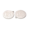 Non-Tarnish 304 Stainless Steel Pendants STAS-A074-03B-P-3