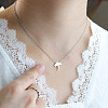 304 Stainless Steel Two Tone Cloud Lightning Pendant Necklaces for Women WG049FD-01-3