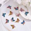 20Pcs Butterfly Alloy Enamel Pendants & Links Connectors JX228A-3