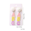 Back to School Acrylic Dangle Stud Earrings FS-WGAA197-02-1