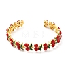 Brass Enamel Cuff Bracelets BJEW-L703-02A-G-4