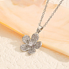 Fashionable Brass Full Crystal Rhinestone Flower Necklace for Women BV1149-1