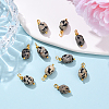 10Pcs Nuggets Natural Dalmatian Jasper Pendants PALLOY-YW00114-08-1