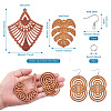 Cheriswelry DIY Wooden Dangle Earring Making Kits DIY-CW0001-17-3