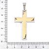 304 Stainless Steel Rhinestone Pendants STAS-B137-06GP-3