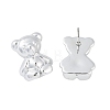 Bear CCB Plastic Stud Earrings for Women EJEW-Q382-04A-P-2