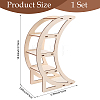 4-Tier Moon Wood Display Stands for Gemstone Ornaments ODIS-WH20043-292-2