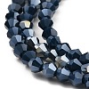 Opaque Solid Color Electroplate Glass Beads Strands LS-GLAA-F029-P4mm-A09-3