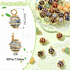35Pcs 7 Colors Chakra Natural Mixed Gemstone Pendants PALLOY-CJ00050-2
