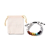 Round Synthetic Howlite & Mixed Stone Braided Bead Bracelet for Girl Wome X1-BJEW-JB06961-02-7