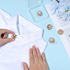 4Pcs Zinc Alloy & Rhinestone Cufflinks BUTT-PH0001-84B-3