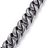 304 Stainless Steel Curb Chains Bracelets BJEW-E346-19AS-2