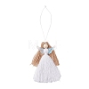 Polyester & Glass Angel Pendant Decorations HJEW-JM04648-01-3