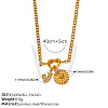 304 Stainless Steel Crystal Rhinestone Pendant Necklaces WGFD32A-05-1