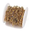 304 Stainless Steel Enamel Dapped Chain Oval Link Chains CHS-K021-15G-08-2