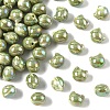 50Pcs UV Plating Opaque Acrylic Beads OACR-YW0003-10I-1
