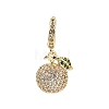 Brass Micro Pave Cubic Zirconia Pendants CU-CBAAD26-02A-G-1